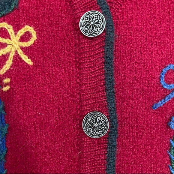 Talbots Red Wool Vest Holiday Christmas Size Small - Picture 5 of 11